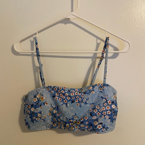 2 PIECE- Light Blue Floral High Waisted Bikini Set - Picture 2 of 5